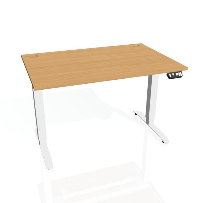 Pracovný stôl Motion, PO, 2S, 180x70,5-120,5x80 cm, buk/biela
