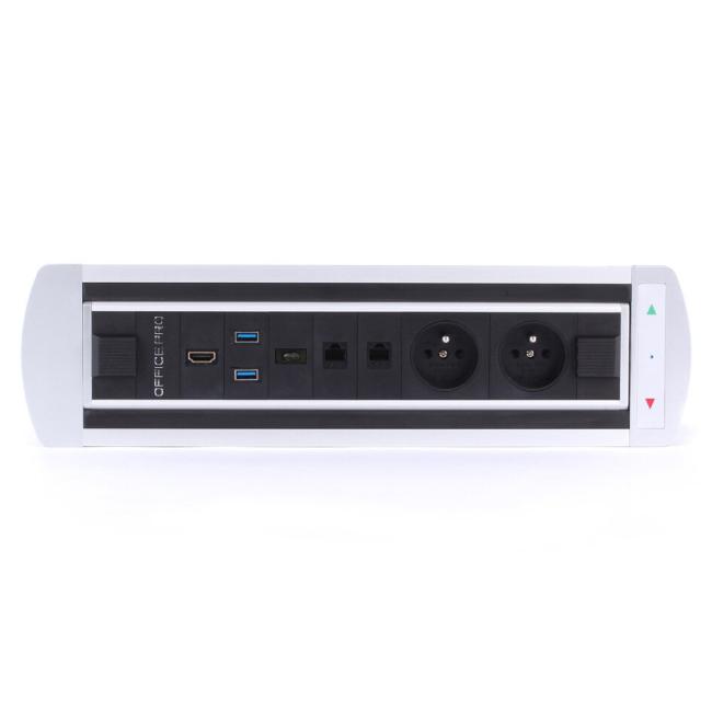 Zásuvkový elektr. otočný panel Vault 012, strieborný