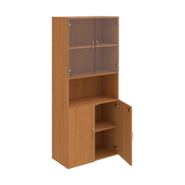 Policová skriňa Drive, zámok, 80x185x42 cm, jelša/jelša