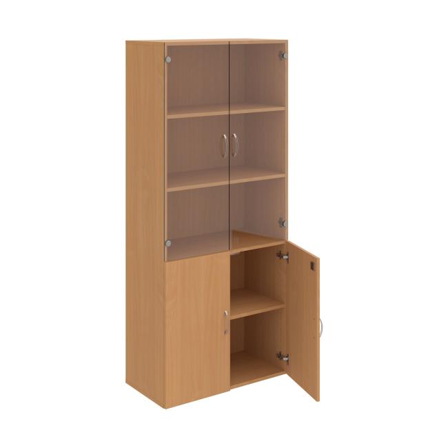 Policová skriňa Drive, zámok, 80x185x42 cm, buk/buk