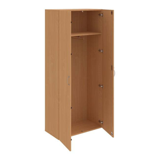 Šatníková skriňa Drive, zámok, 80x185x42 cm, buk/buk