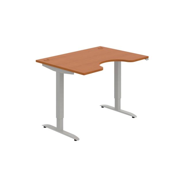 Pracovný stôl Motion Ergo, ZO, 2S, 120x70,5-120,5x90 cm, čerešňa/sivá