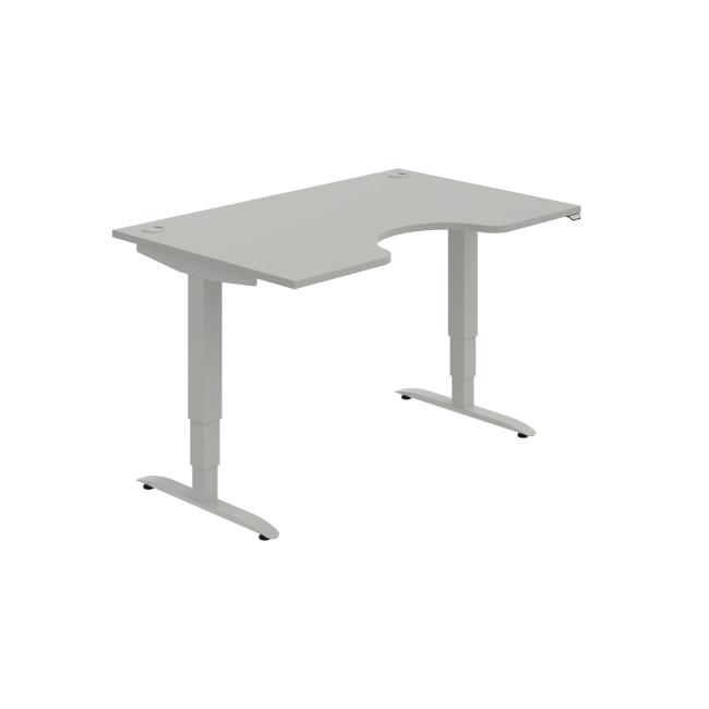Pracovný stôl Motion Ergo, ZO, 3S, 140x61-128,x90 cm, sivá/sivá