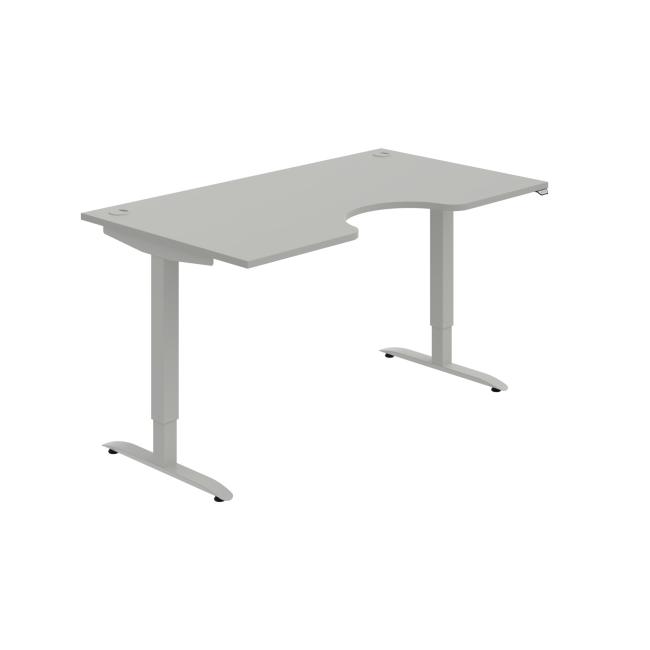 Pracovný stôl Motion Ergo, ZO, 2S, 160x70,5-120,5x90 cm, sivá/sivá