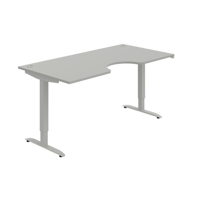 Pracovný stôl Motion Ergo, ZO, 2S, 180x70,5-120,5x90 cm, sivá/sivá