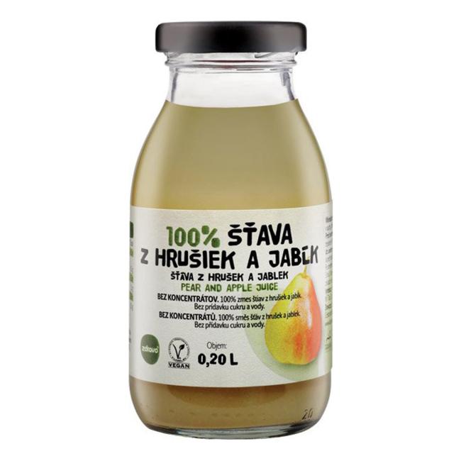 ZDRAVO šťava 100% hruškovo-jablková 10x0,2l NEVRATNÉ SKLO
