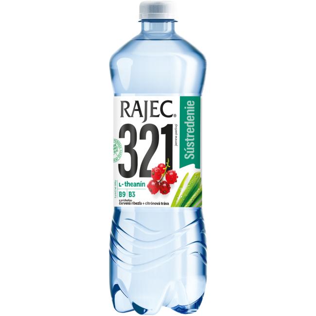 Pramenitá voda Rajec 321 Sústredenie- Červená ríbezľa a citrónová tráva 8 x 0,75 ℓ