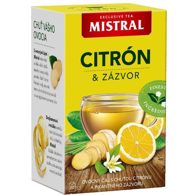 Čaj MISTRAL ovocný Citrón a zázvor 40g