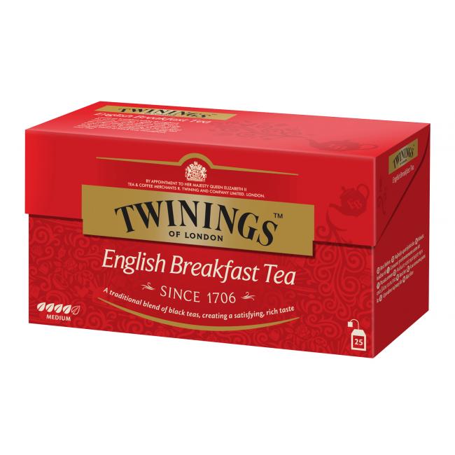 Čaj Twinings čierny English Breakfast HB 25 x 2g
