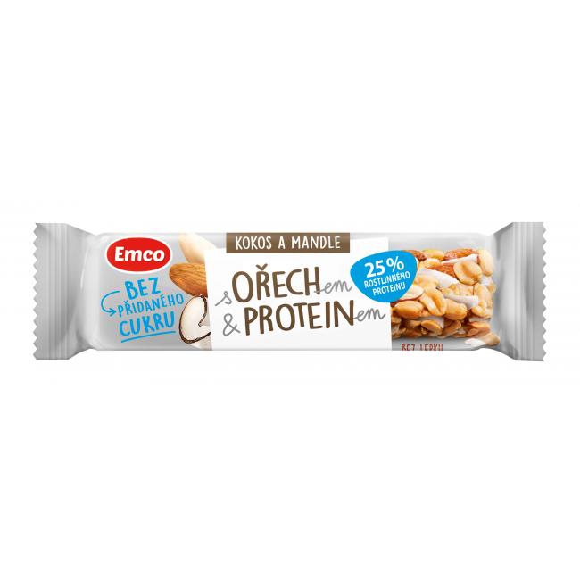 Tyčinka s orechom a proteínom-kokos a mandle 35g