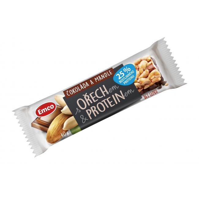 Tyčinka MYSLI s proteínom 35g čokoláda a mandle