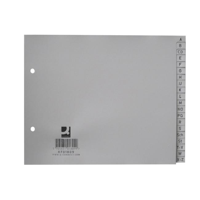 Plastový rozraďovač Q-onnect A-Z sivý