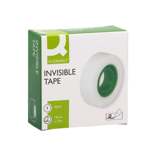 Lepiaca páska Q-CONNECT 19 mm x 33 m neviditeľná popisovateľná