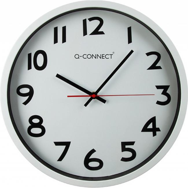 Nástenné hodiny Q-Connect strieborné