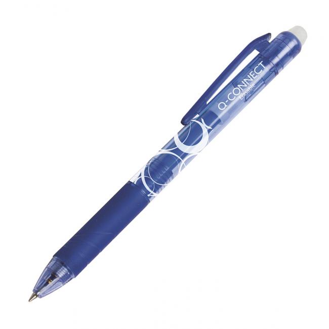 Roller gélový Q-connect 0,7mm prepisovateľný modrý