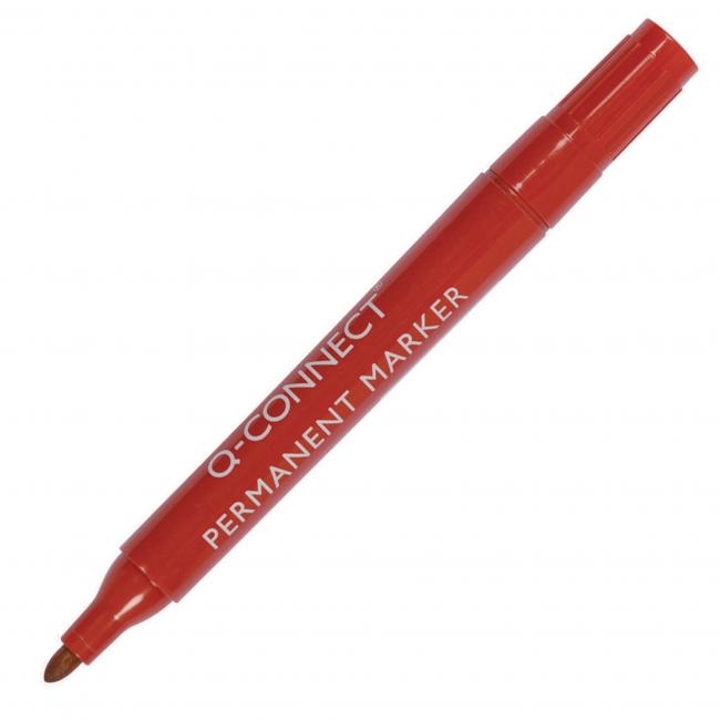 Permanentný popisovač 1,5-3mm Q-CONNECT červený
