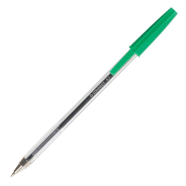 Guľôčkové pero jednorazové Q-CONNECT M zelené