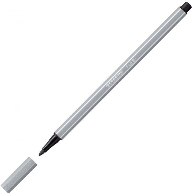Popisovač STABILO Pen 68 strednešedý