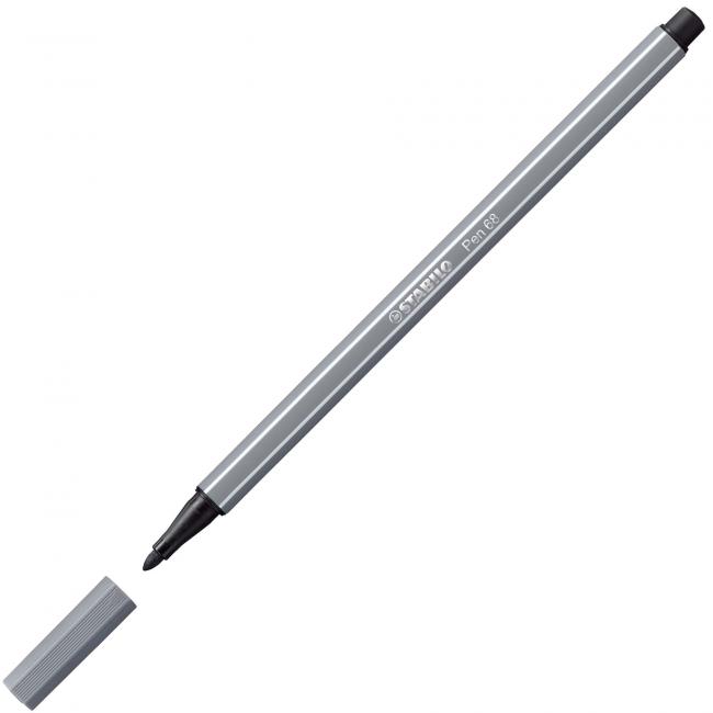 Popisovač STABILO Pen 68 tmavošedý