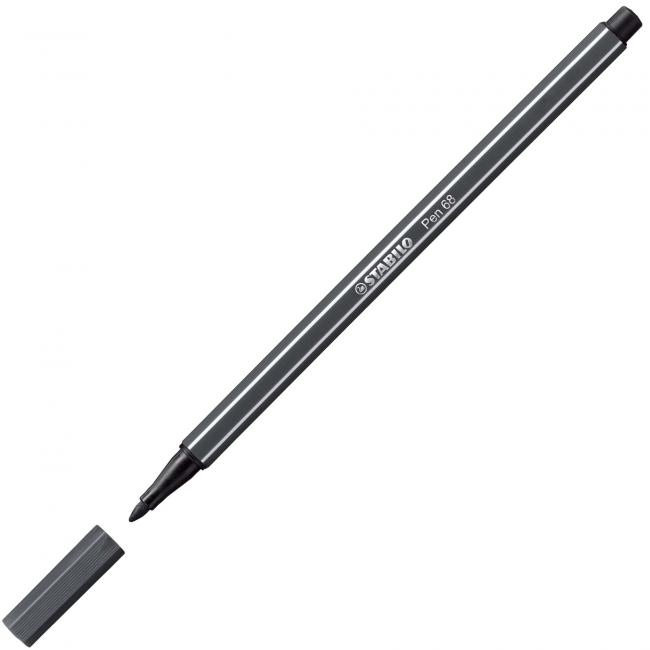 Popisovač STABILO Pen 68 čiernošedý