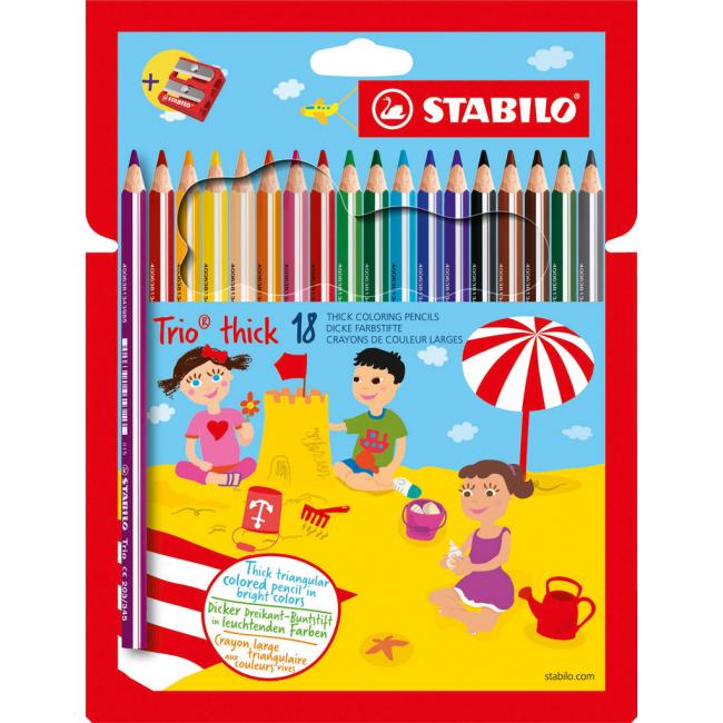 Farebné ceruzky Stabilo Trio 18 ks