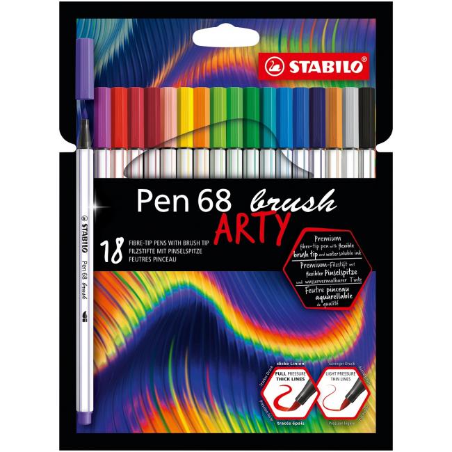 Sada STABILO  Pen 68 Brush Arty 18ks