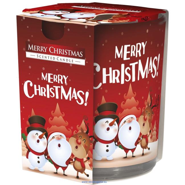 Vonná sviečka v skle Merry Christmas