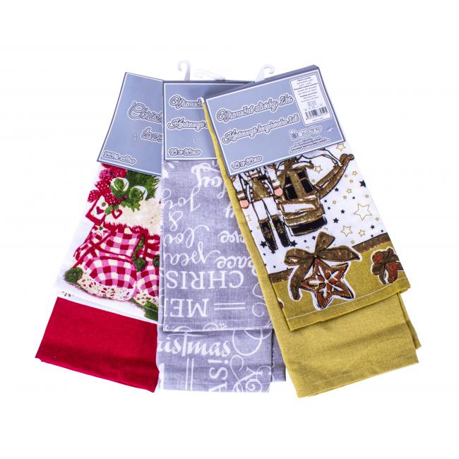 Vianočná utierka s potlačou set 2 ks