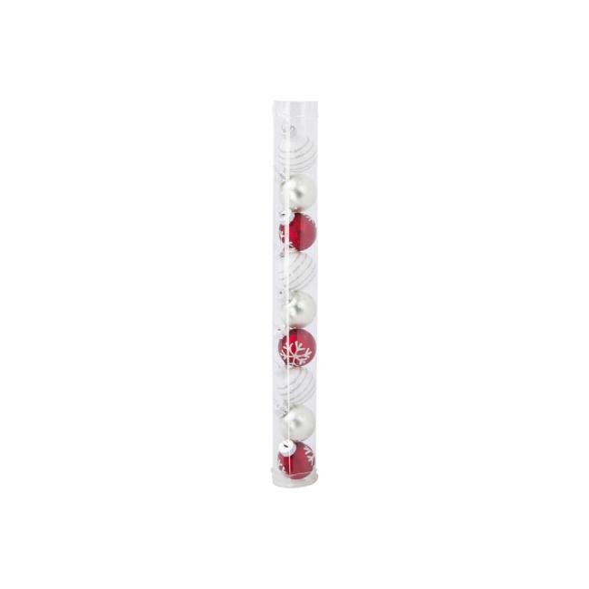 Sklenenné ozdoby 9ks 30/25x45/30mm, Vianočné na stromček, mix farieb