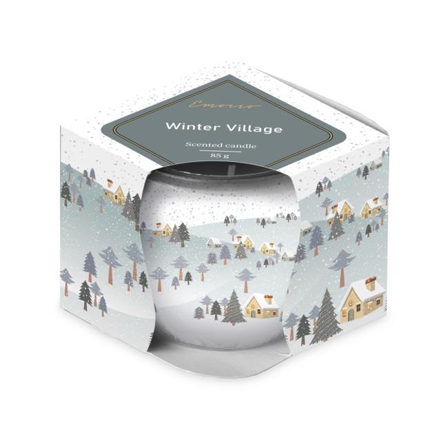 Emocio Sklo Dekor 70x62 mm Winter Wonderland, vonná sviečka