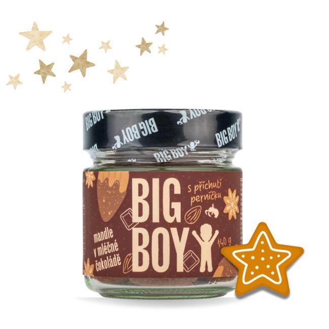BIG BOY Mandle v mliečnej čokoláde s perníkovým korením 140g