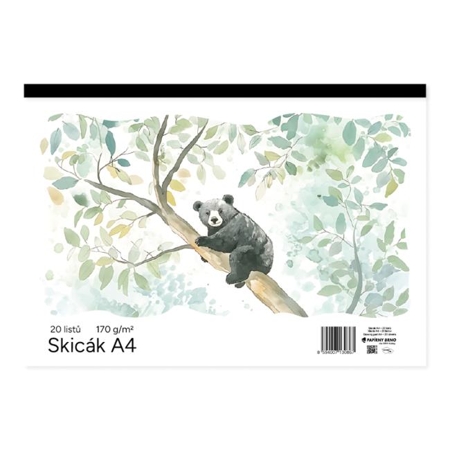 Skicár A4 20 listový biely