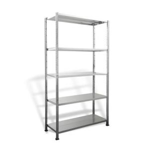 Policový regál s 5 kovovými policami, základný modul, š.106 x h.43 x v.200 cm