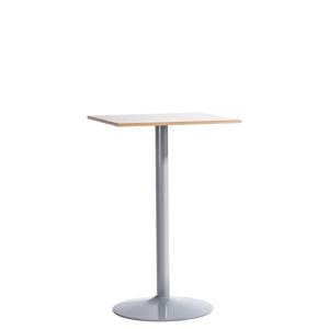 Barový stôl, štvorcový, v.112,5 x š.70 x h.70 cm, rám sivý, doska buk