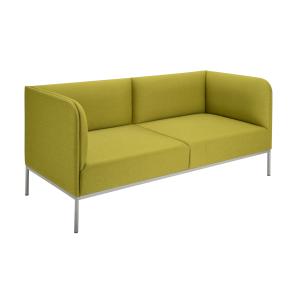 Dvojkreslo Soft, š. 150 cm, zelená Bombay 38, sivá konštrukcia