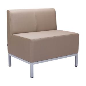 Jednkreslo Steve, celočalúnené, š. 80 cm, zdravotnícka ekokoža 096, sivá konštrukcia