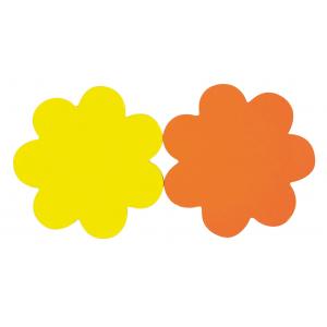 Popisovateľný farebný kartón kvet, mix žltá-oranžová