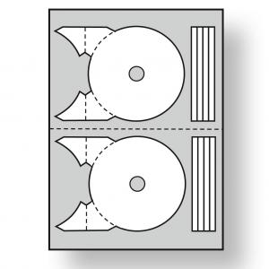 Etikety univerzálne na CD/DVD priemer 117 -17mm Agipa 100 hárkov