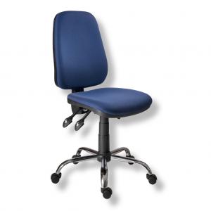 Kancelárska stolička 1140ASYN C chróm/modrá AM112T