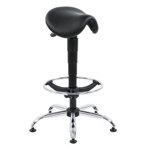 Pracovná stolička 1290 T SELLA s klzákmi +výškovo nastaviť. extend, čierna