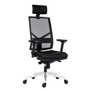 Kancelárska stolička Omnia ALU PHD, bez podrúčiek, čierna BN7