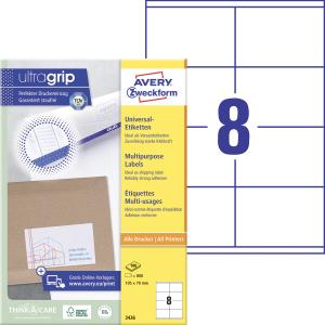 Etikety univerzálne 105x70mm Avery A4 100 hárkov