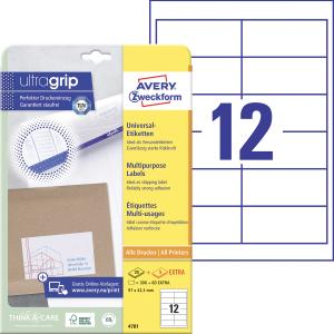 Etikety univerzálne 97x42,3mm Avery A4 25+5 hárkov