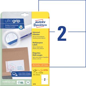 Etikety univerzálne 210x148mm Avery A4 25+5 hárkov