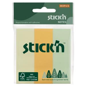 Samolepiaci bloček 76x25mm mix pastelových farieb 3x50 lístkov