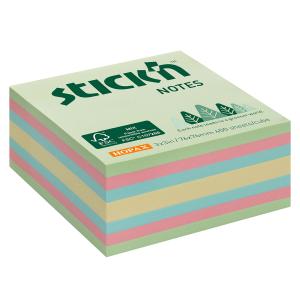 Samolepiaca kocka 76x76mm lesný mix pastelových farieb 400 lístkov