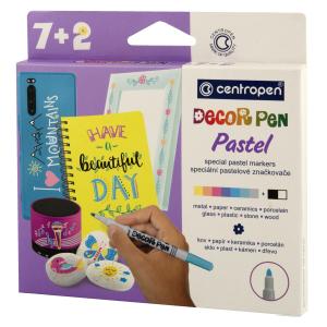 Sada Centropen 2738 Decor Pen Pastel 7+2ks