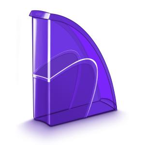 Stojan na časopisy CepPro Happy transparentný fialový