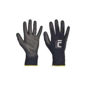 Rukavice pletené, bezšvové, polyester. Bunting Black Evolution, veľ. 10/XL