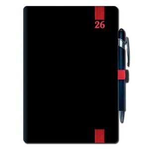 Diár denný A5 ELASTIC red 2026